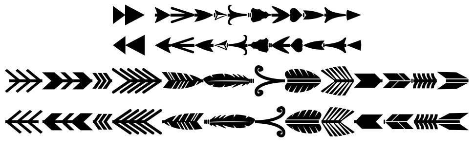 Arrow Crafter font Örnekler