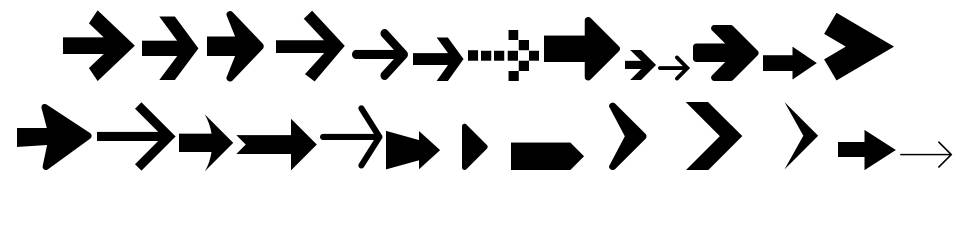Arrow Symbols 1 шрифт Спецификация