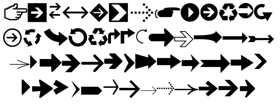 Arrows TFB font by kaiserzharkhan | FontRiver