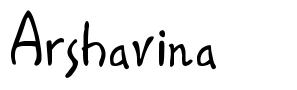 Arshavina шрифт