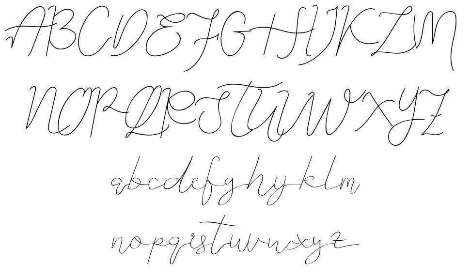 Arsya Edelwiess Script font specimens