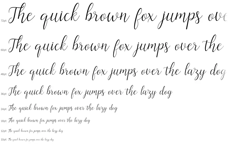 Artilla Script font Waterfall