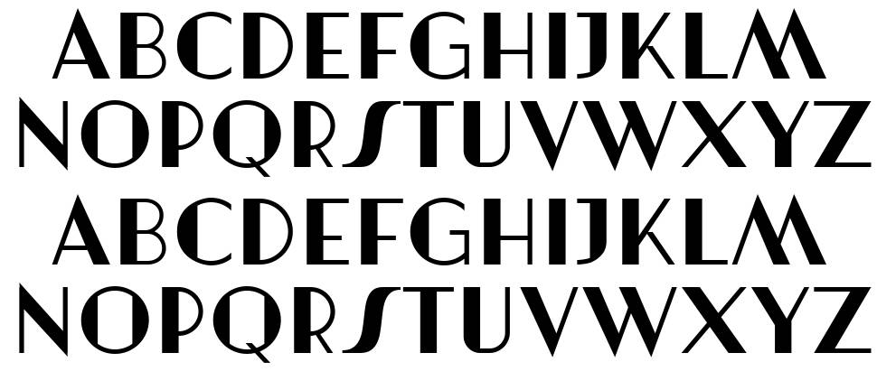 Artisual Deco font specimens