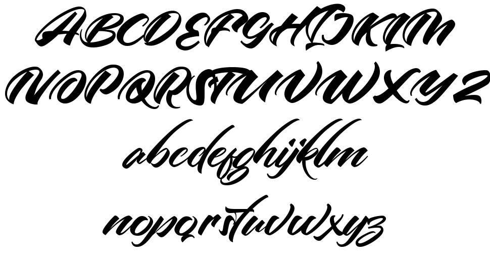 Artline font specimens