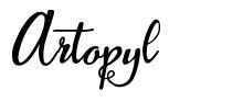 Artopyl font