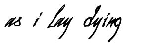 As I Lay Dying schriftart