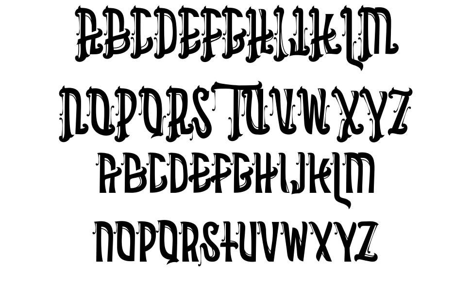 Asbak font specimens