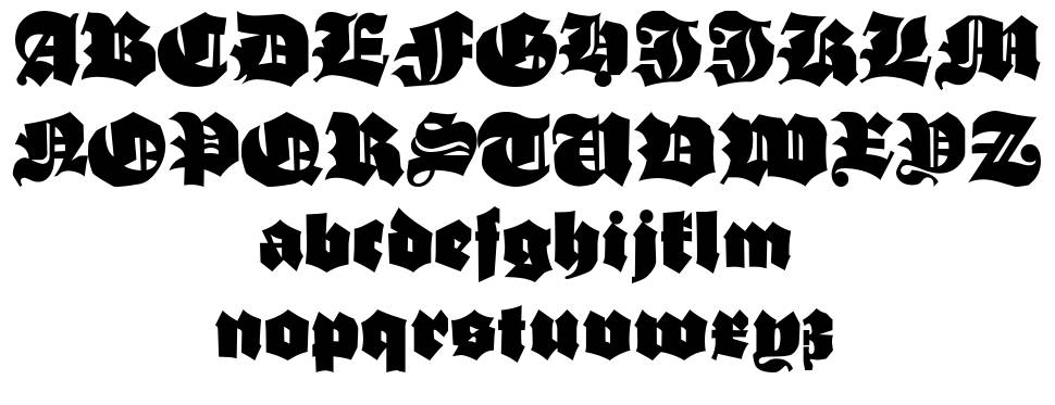 Asgardian Wars 字形 标本