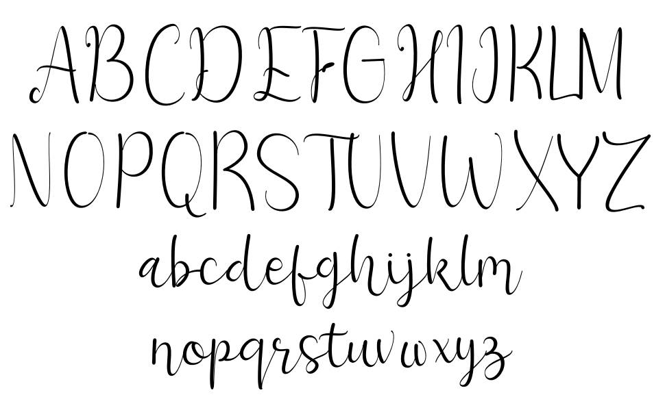 Ashanty Herlina font Örnekler