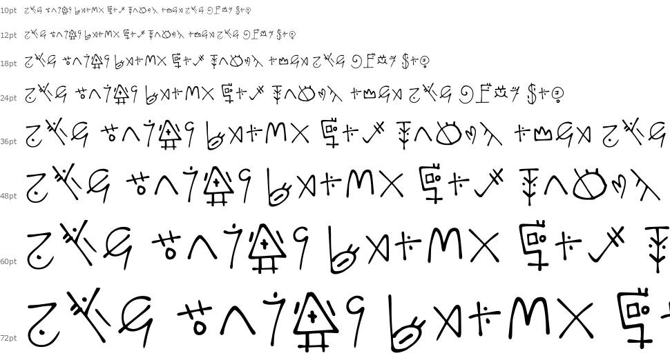 Ashican písmo Vodopád