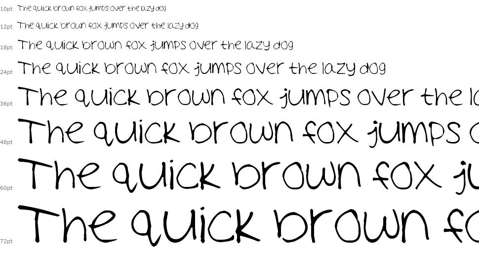 Ashley's Handwriting font Waterfall