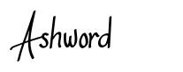 Ashword font