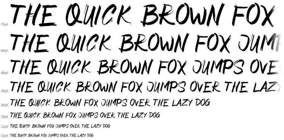 Asimone Brushfont waterfall