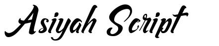 Asiyah Script шрифт