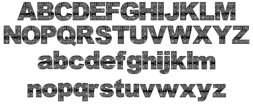 Asmat Font 2007 písmo Exempláře