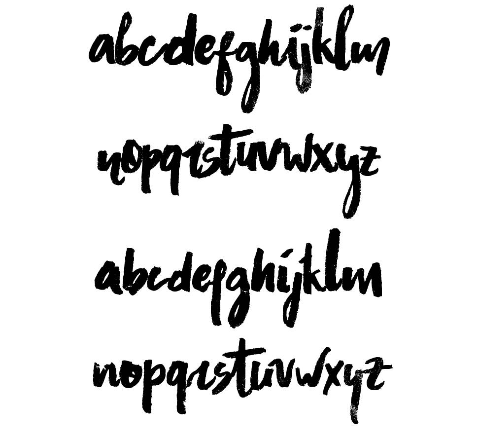 Asphalts 字形 标本
