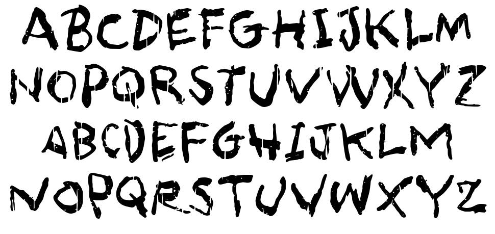 Asqualt font specimens