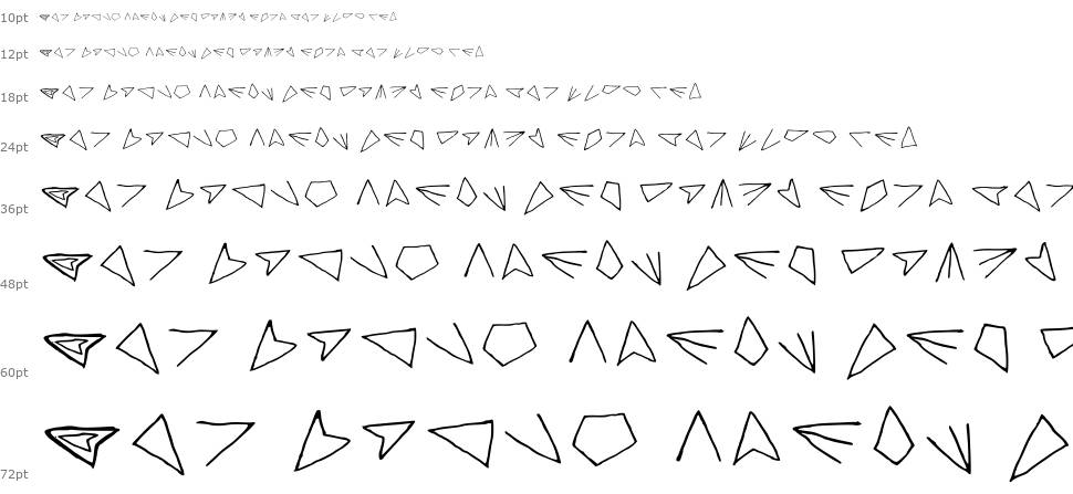 Aster Cipher font Waterfall