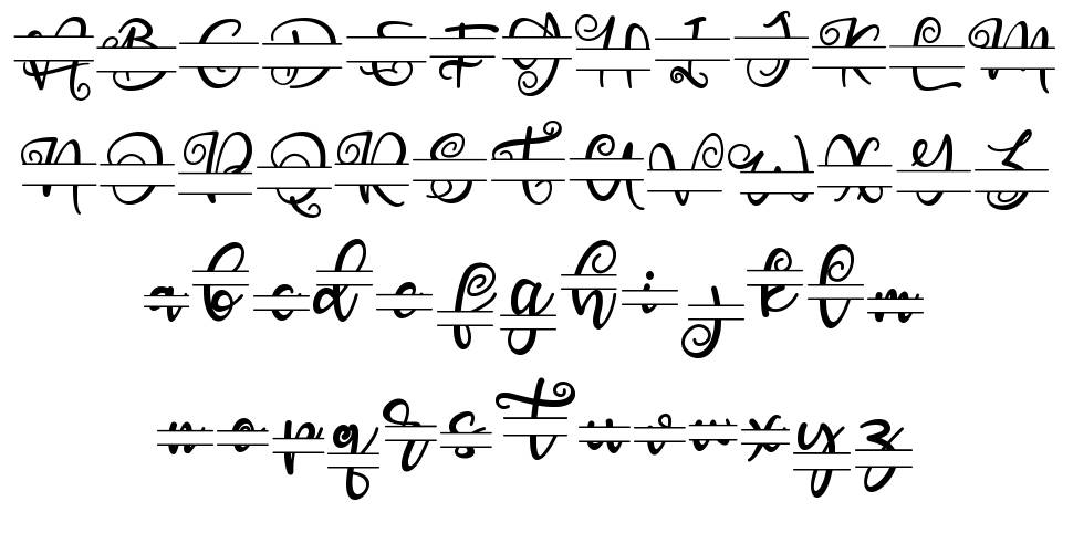 Aster Monogram písmo Exempláře