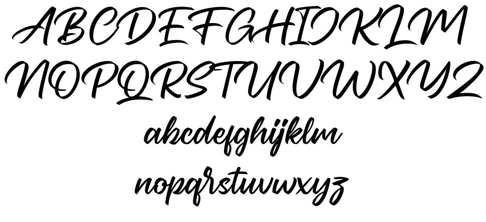 Asteratty font Örnekler