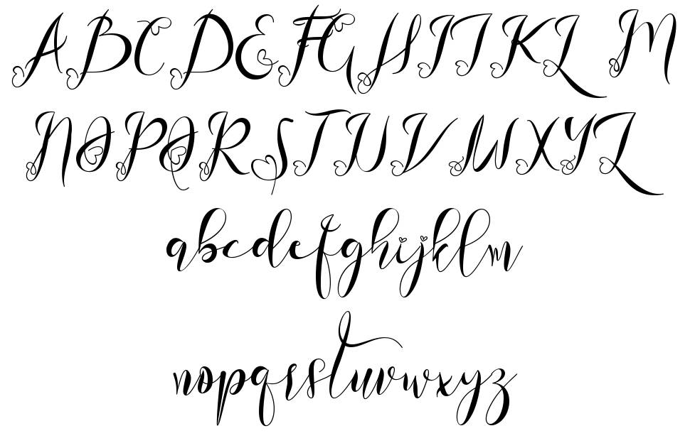 Astherlia font Örnekler
