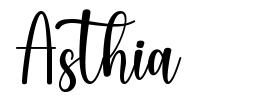Asthia font