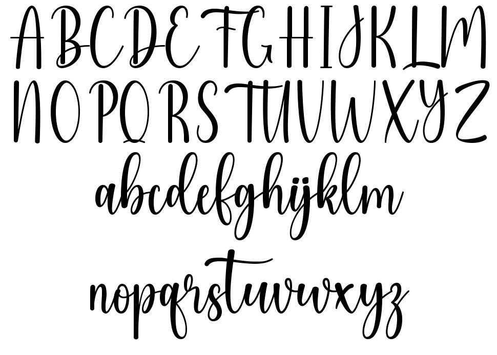 Asthia font Örnekler