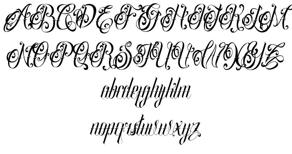 Astolfo font specimens