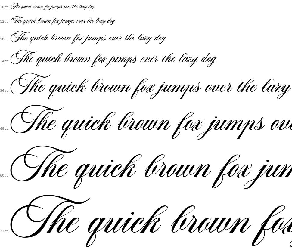 Aston Script Pro font Waterfall