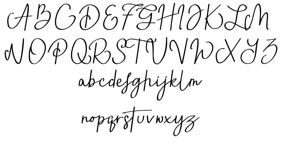 Astriany font specimens
