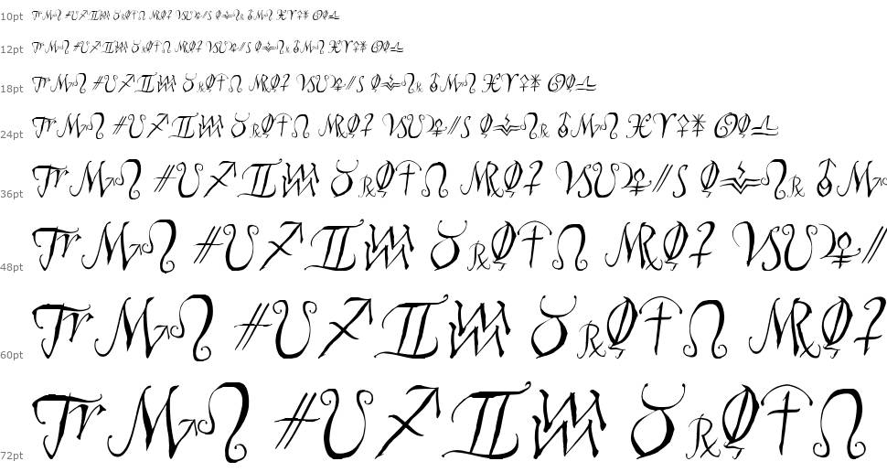 Astro Script шрифт Водопад