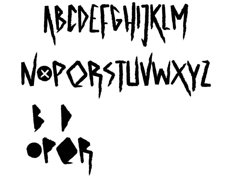 Astrodramatic 字形 标本