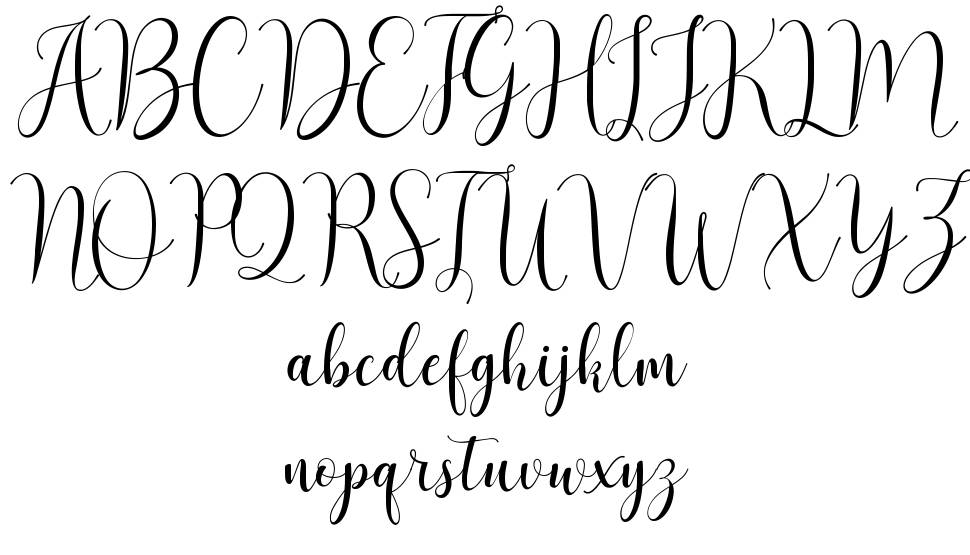 Asyiela font specimens
