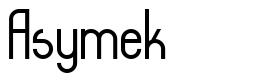 Asymek шрифт