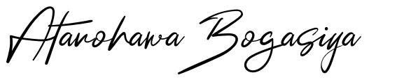 Atanohawa Bogasiya font