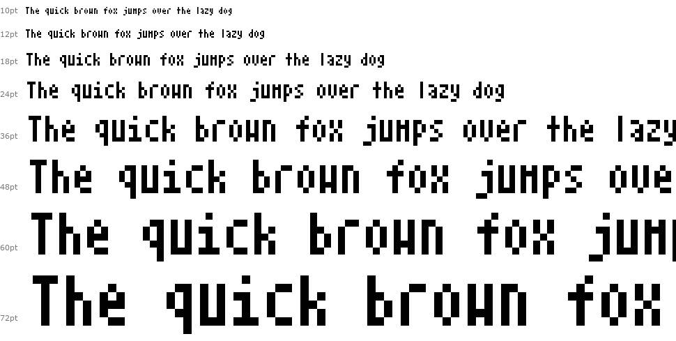 Atari písmo Vodopád