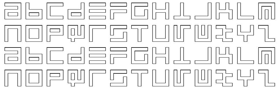 Atari 1 font Örnekler