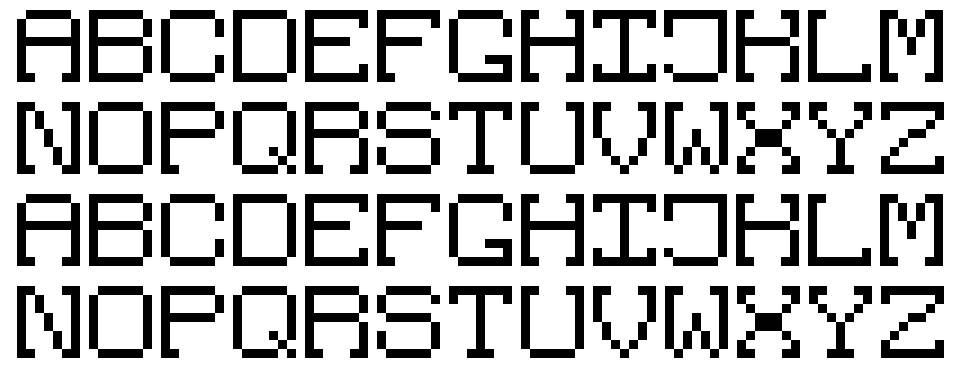 Atari Abandoned フォント 標本