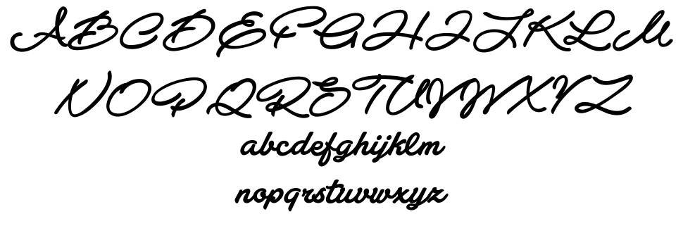 Atelas font Örnekler