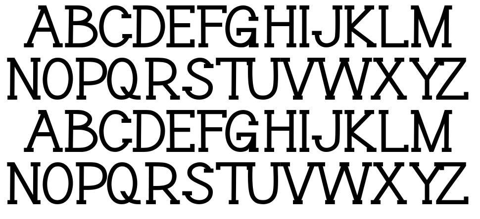 Aterline font specimens