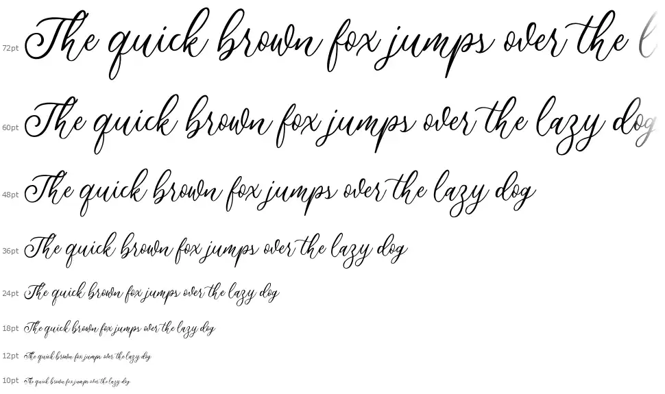 Athalia Script font Waterfall