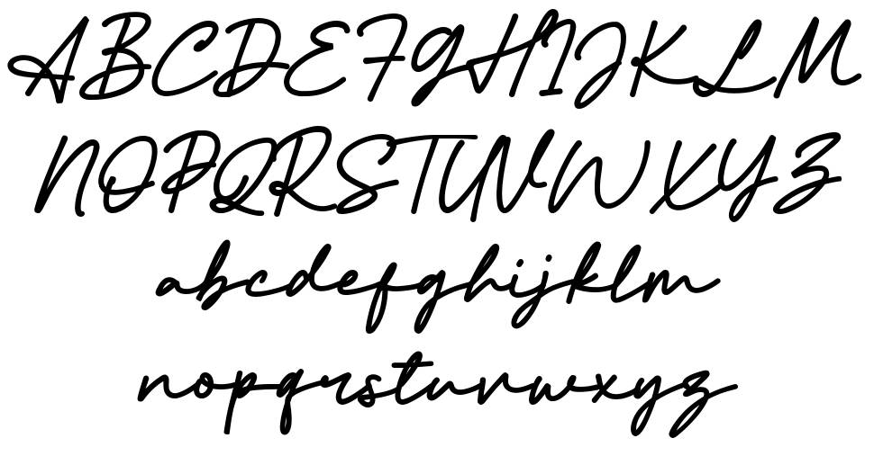 Athena Signature font specimens