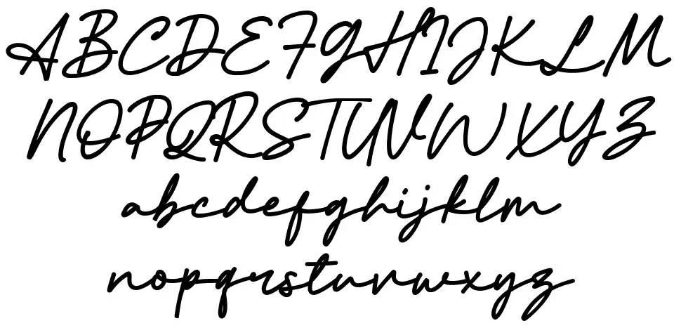Athena Signaturefont specimens