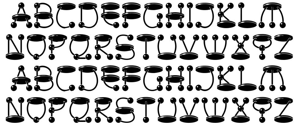 Atomic Picnic font specimens