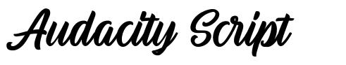 Audacity Script font