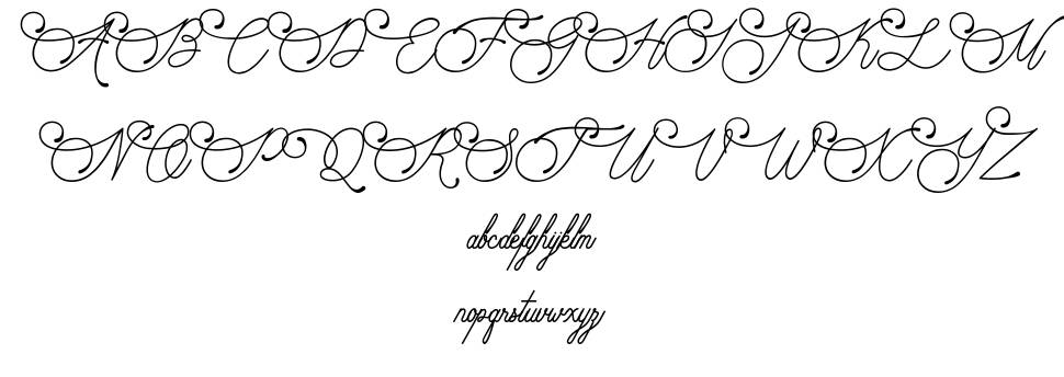 Audrena font Örnekler