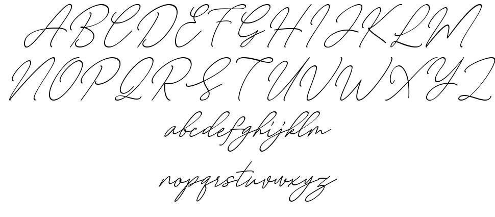 August Script font specimens