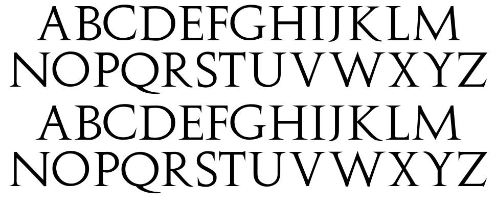 Augustus 字形 标本