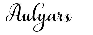 Aulyars шрифт