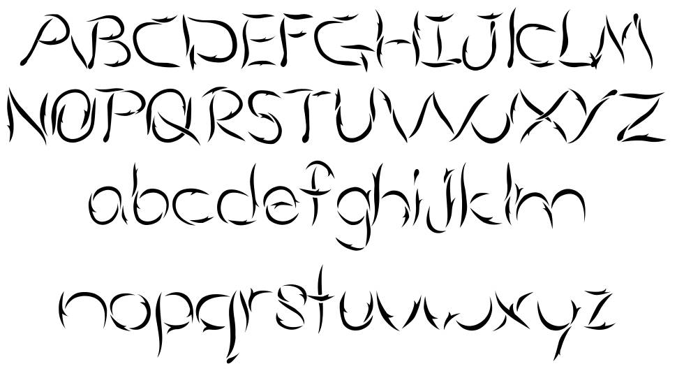 Aumakua font Örnekler